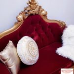 Sofa Red and Gold